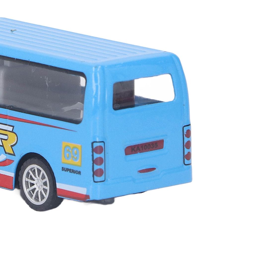 4pcs Die Cast Alloy Bus Model Set Kid Simulated Exquisite Funny Pull Back Car Vehicle Toy Decoration Type A