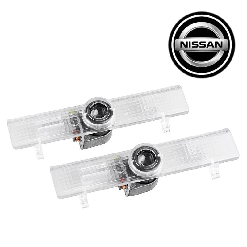 2PCS Car Door Welcome Lights Ghost Shadow Courtesy Lamps for Nissan Terra Altima Teana Amadar Navara Maxima Pathfinder Quest