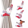 Nuovo Natale Babbo Natale Alce Finestre Cartone Animato Bambola Tenda Decor Buon Natale Decorazioni Casa Natale