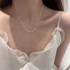 Sterling Silver Geometric Square Necklace: Light Luxury Summer Style for Women