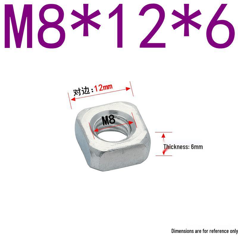 Galvanized Thin Square Nut Cap M4-M16