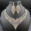 European and American fashion temperament bridal dinner dress necklace generous exaggerated collarbone chain earrings set jewelry