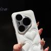 Kawaii Simple Love Heart Pattern Leather Case For Huawei Pura 80 70 Pro Plus Ultra Full Camera Lens Protection Back Cover