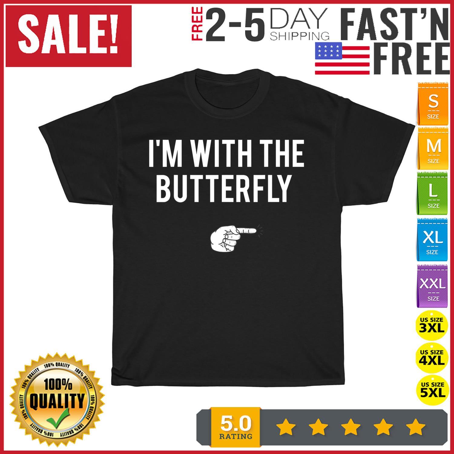 I m With Butterfly Halloween Costume Party Matching T Shirt Mens Womens Tees Top Men Women Kid NEW L