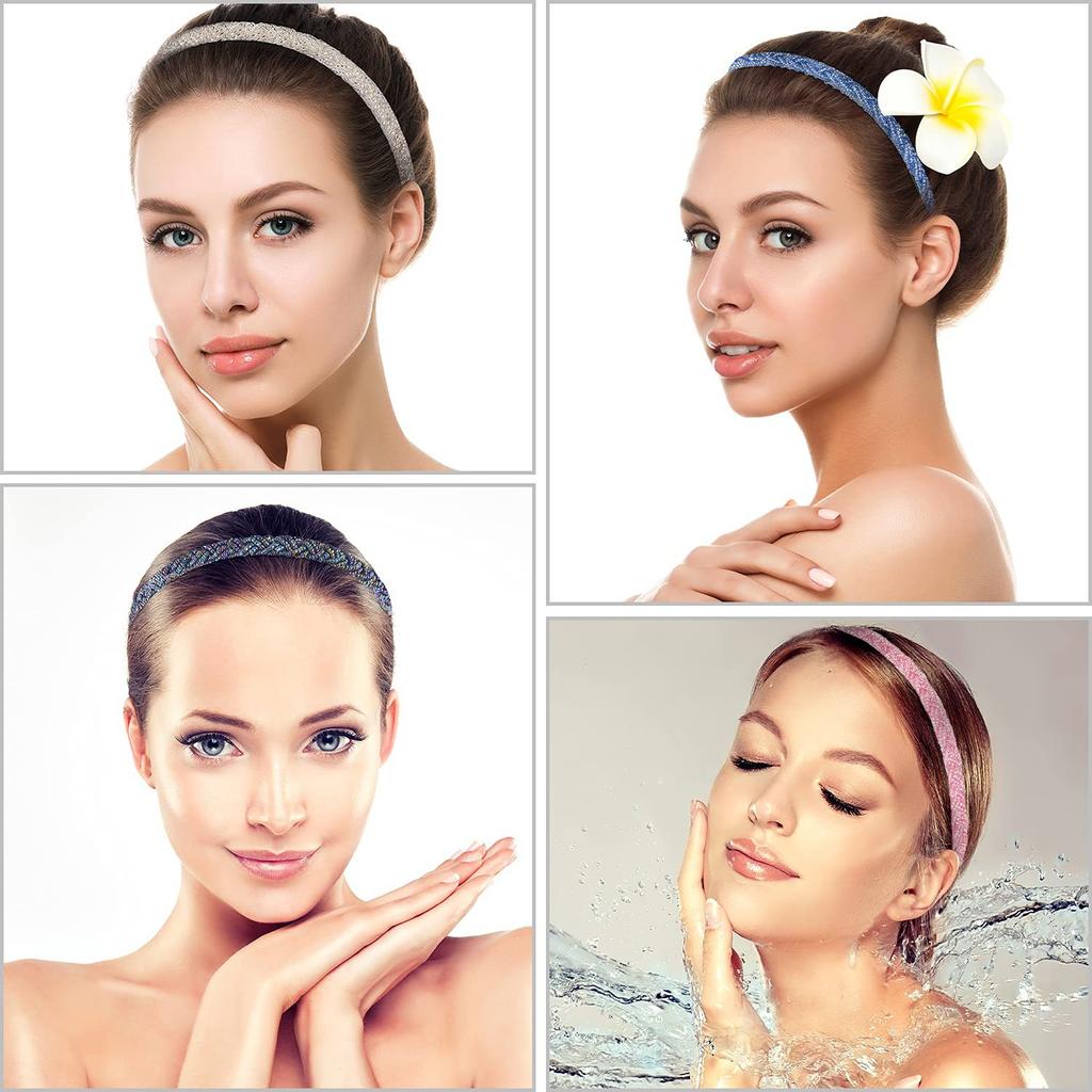 Moda simplă, lucrată manual, mărgele de orez, bentită împletită, linie de pescuit, accesorii de păr cu mărgele de cristal