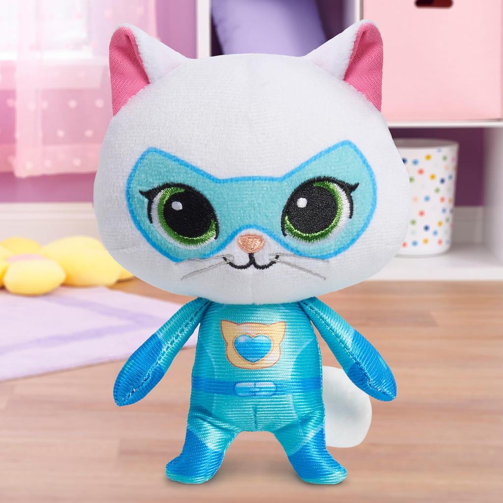 Disney Junior SuperKitties Small Plush Stuffed Super Soft Officially Licensed Kids Toys for Ages 2 Basket Stuffers and Small Gifts 6.5-inch Animal,