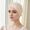 Berretto Foulard Monocolore da Donna Regolabile Traspirante Elasticizzato Antiscivolo Cotone Sottocappello Sotto Foulard Cappello Interno Cappello da Notte per Dormire Cuffia per Capelli