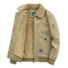 Giacca invernale da uomo in pile addensato caldo giacca casual da uomo cappotto in lana di agnello moda giacca a vento militare