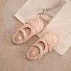 New Spring and Autumn Girls' Trendy Chinese Style Embroidered Soft-soled Leather Shoes