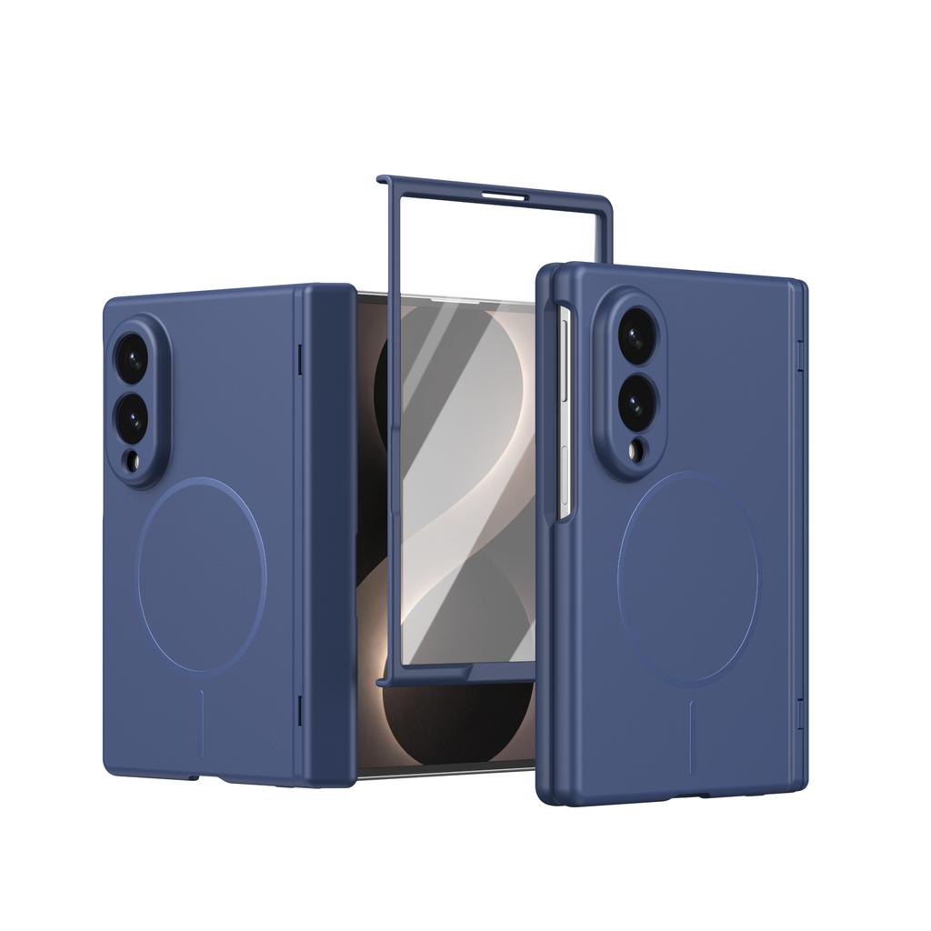 Magnetic Case Built In Glass Screen Protector For Samsung Z Fold 4 5 6 7 8 Ultra Shockproof Dropproof Military Hinge Protection