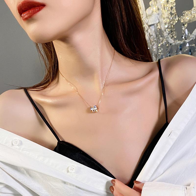 New Classic Titanium Steel Small Waist Necklace Korean For Woman Fashion Luxury Neck Chain Sexy Girl's Clavicle Chain