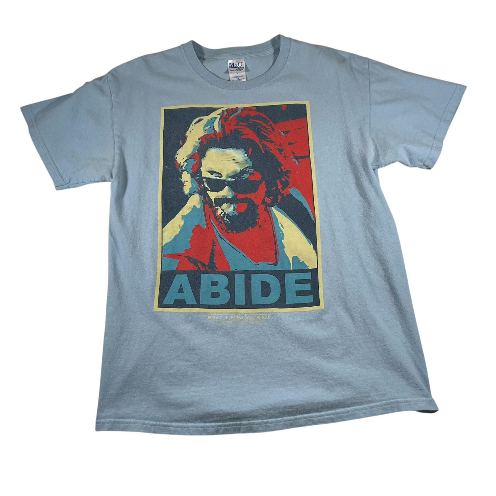 Y2K The Big Lebowski Movie T M Abide Graphic Print The Dude Mens Blue Unisex T-Shirt XXXXL