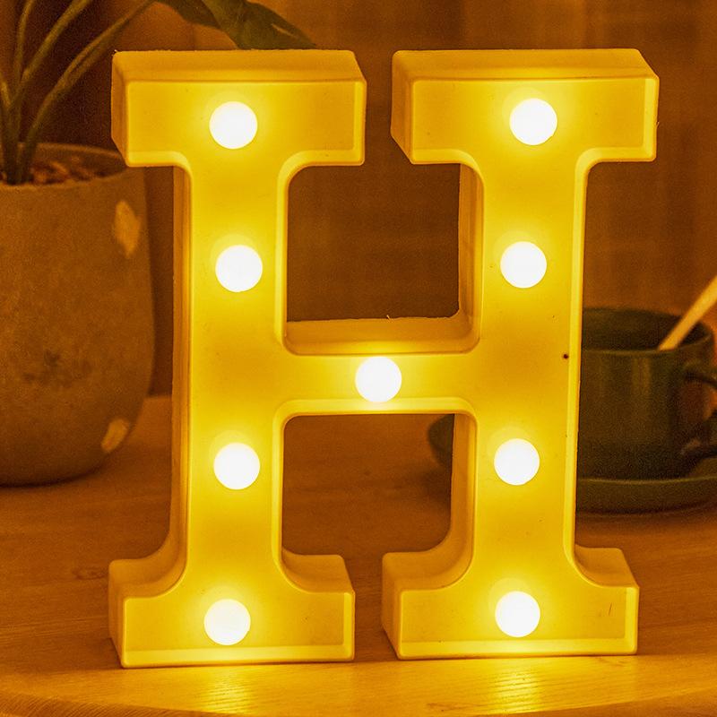 LED 21cm Warm Light Alphabet 0-9 Letters for Wedding Party Home Decor