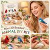 3D Beaded Bird DIY Kit 4-Piece Set Includes Beads Wire Scissors and Step-by-Step Instructions for Crafting Detailed Bird Models