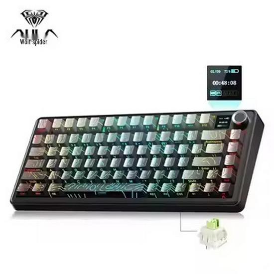 Wolfspider F75max Tri-Mode Wireless RGB Mechanical Gaming Keyboard with Customization and Side Engraving.