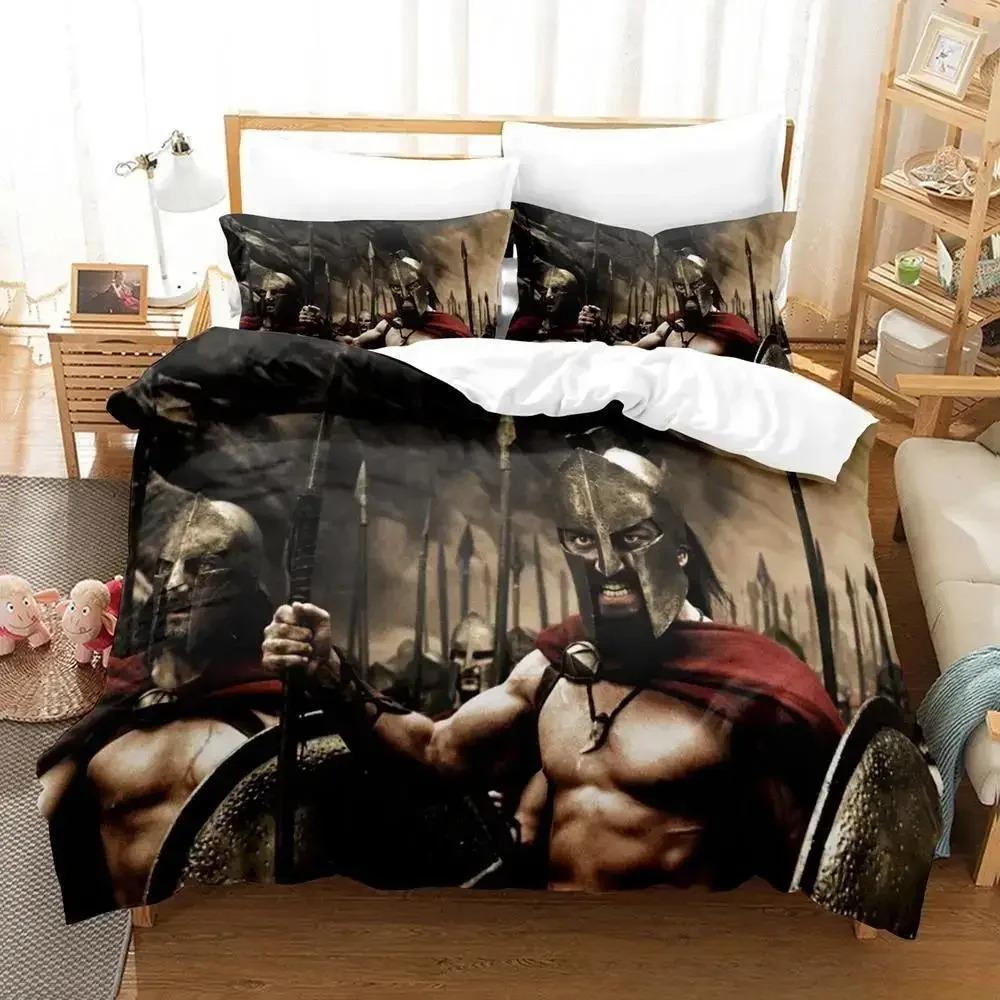 

Soft Vibrant Single Twin Full Queen King Spartan Size Bed Adult Kid Bedroom Sets 3D Print Anime Quilt Comforter (quilt)-EU Single(135*200cm)3pcs
