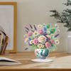 Flower Bouquet Table Top Diamond Painting Ornament Kits Colorful 5D DIY Diamond Art Tabletop Decorations for Adults Beginner
