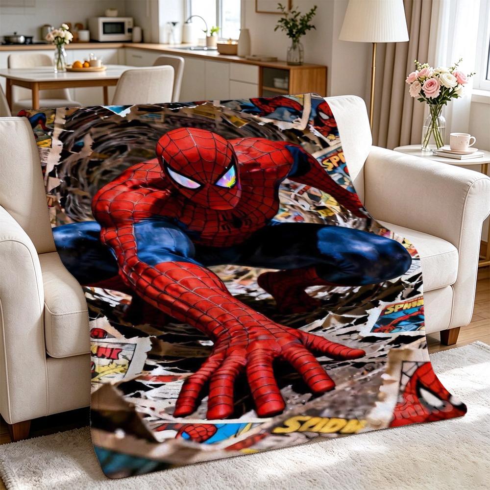 Spider Man Action Pose Blanket Blanket Soft And Comfortable Bedroom Digital Printing Machine Washable
