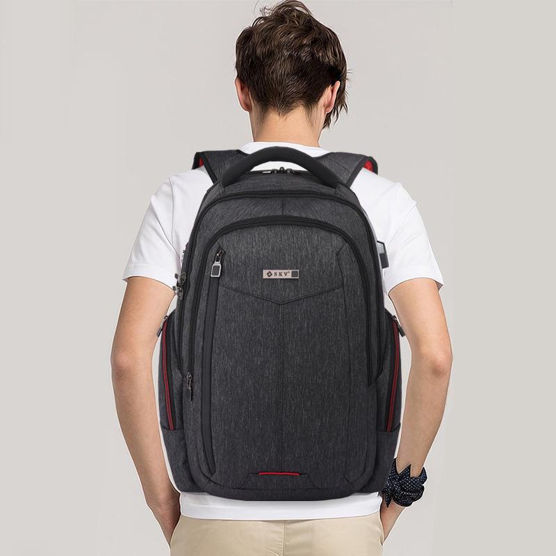 Męski plecak antykradzieżowy, wodoodporny, wielofunkcyjny - Idealny na podróże, rekreację, wspinaczkę górską i do użytku z laptopem.