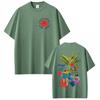 Rap World Tour Pattern Printed T Shirt for Men and Women Fashion Retro Hip Hop Round Neck Cotton Short Sleeve Street Wear