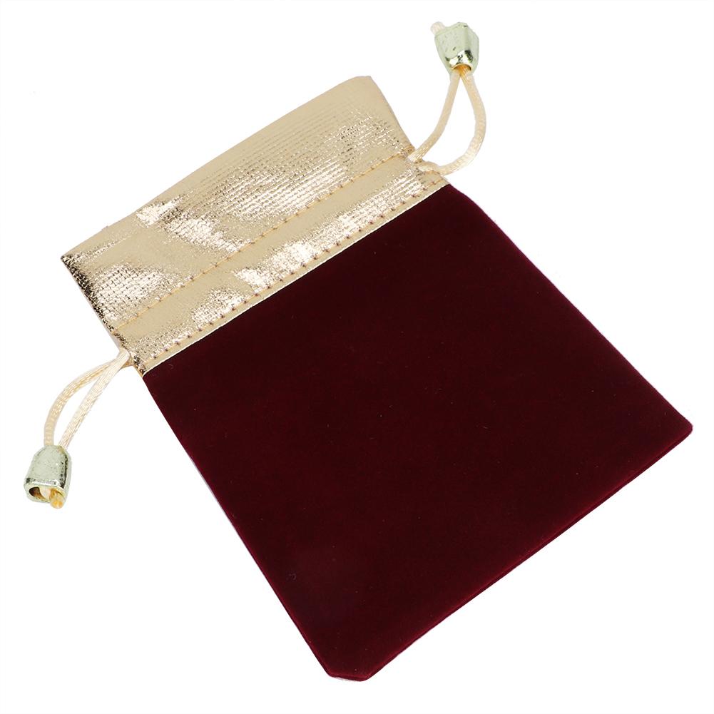25 Stück Kordelzug Geschenk Schmuck Aufbewahrungsbeutel Beutel Halter Tasche Organizer (Weinrot 10x12.5cm)