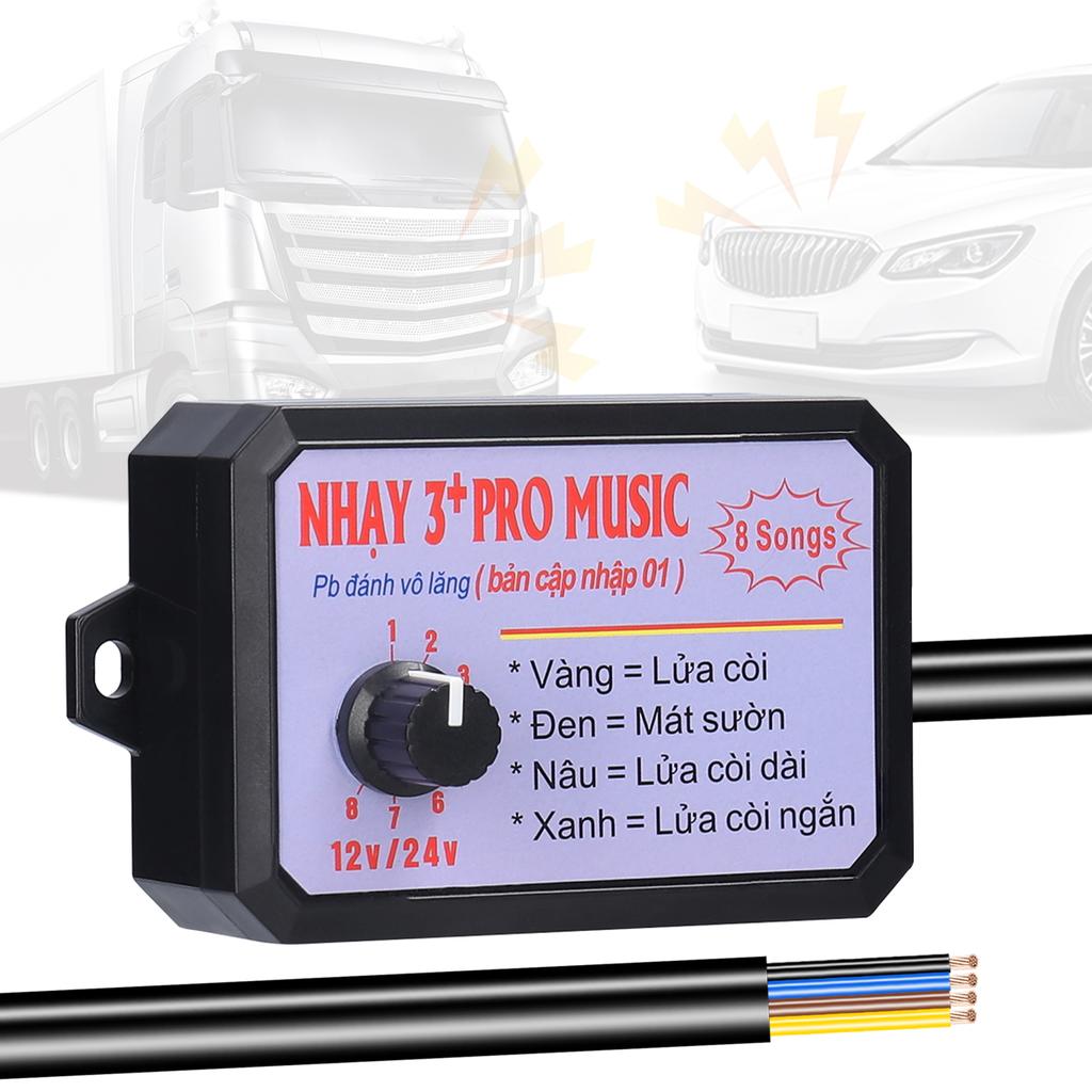 Controler claxon mașină Difuzor claxon electric Unitate de control al sunetului cu 12 efecte sonore comutatoare 12-24V