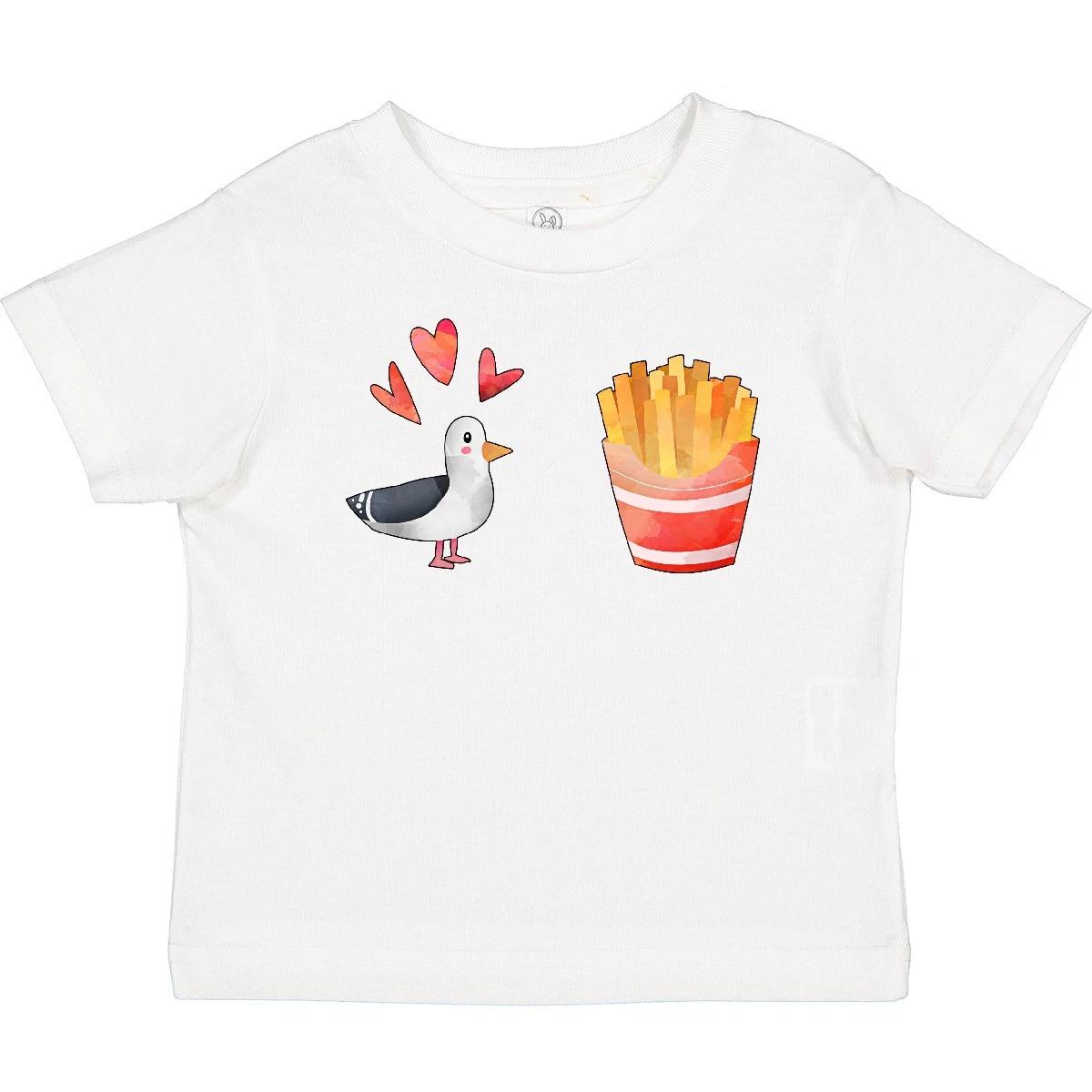 

Inktastic Seagull And French Fries Baby T-Shirt Food Humor Funny Cute Bird Sea 140