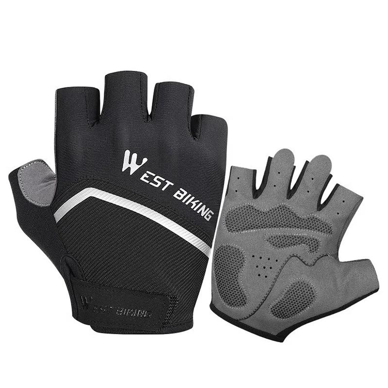 West Rider Bicycle Half-Finger Cycling Gloves Summer and Autumn Breathable Short-Finger Road Mountain Bike Dynamic Cycling Gloves