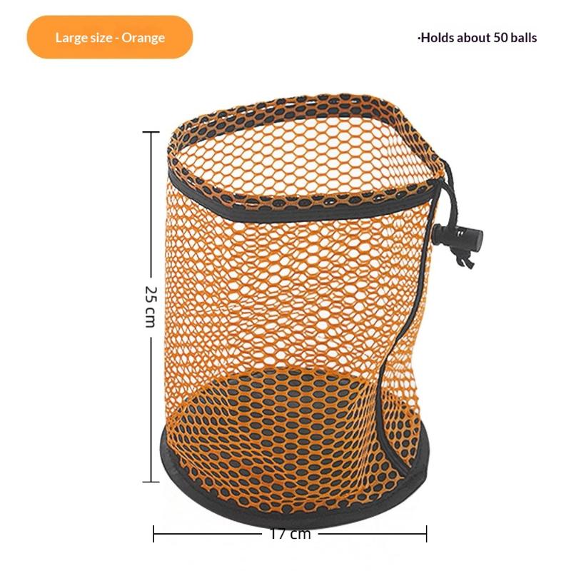 Golf Ball Holding Pouch Durable Drawstring Mesh Net Bag Hold 12/25/50 Balls Portable for Golf Training Competition Travel