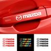 AAFA1 4 Peças Decoração Automotiva Adesivos com Logo nas Maçanetas das Portas do Carro Adesivos para Espelho Retrovisor Para Atenza Axela Demio 5 6 MS CX-5 CX-8 MPS GJ