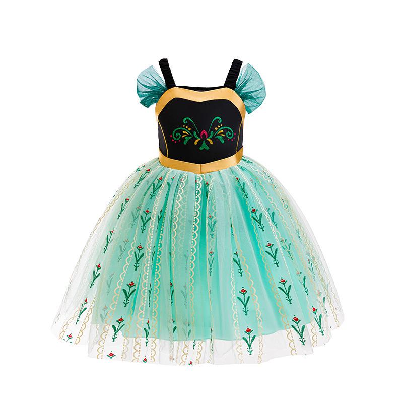 

Летнее платье-сетка принцессы Анны из мультфильма «Холодное сердце» для девочек, костюм на Хэллоуин 4 Years