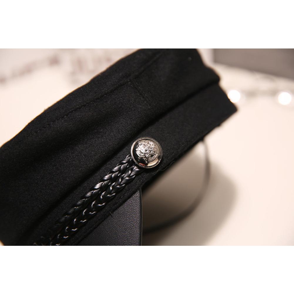 Women Men Octagonal Button Thin Flat Casual Outdoor School Beret Artist Cap Hat Unisex