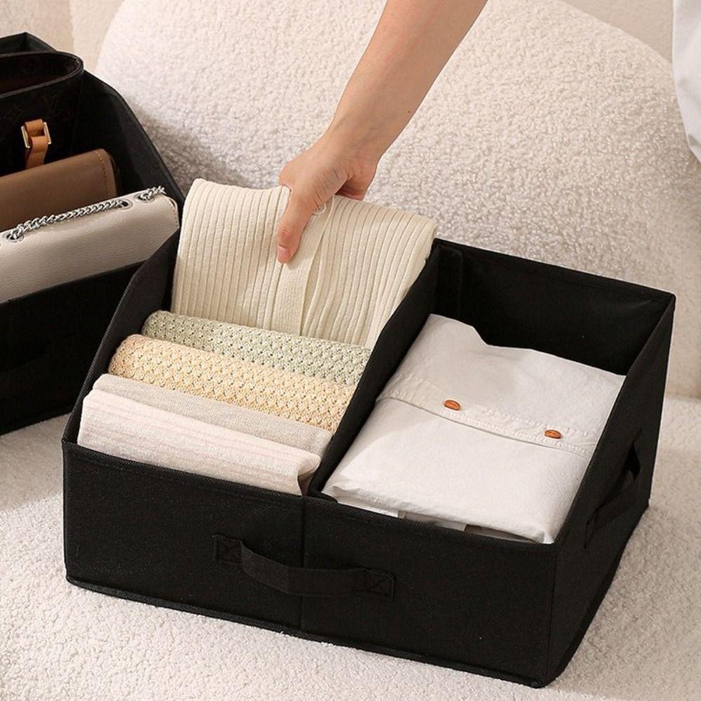 Drawer Type Non-woven Fabric Storage Box Square Folding Clothes Storage Organizer Large Capacity Space Saving