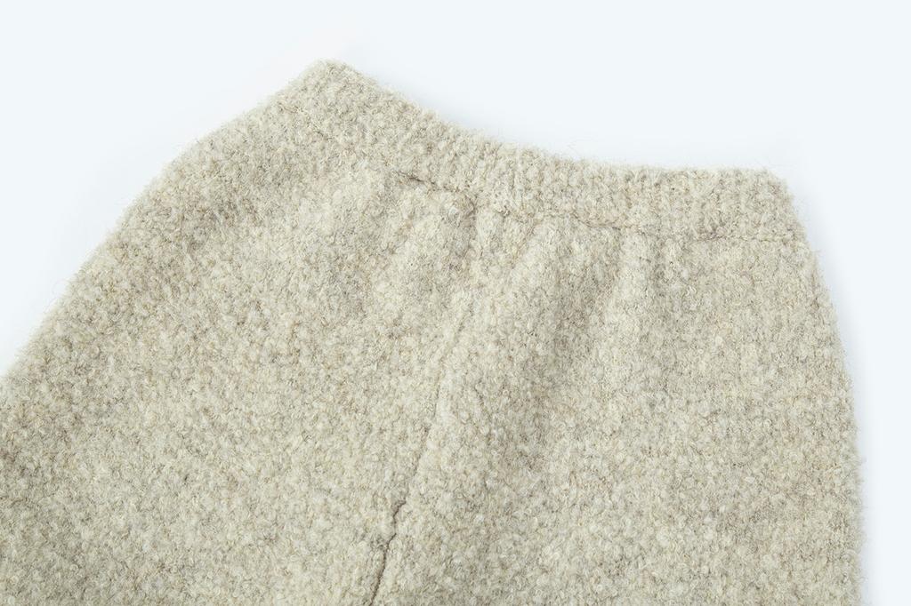 SALAD BAGUNI Boucle Wide Jogger Pants - Cream