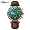 CHENXI 972 Men's Quartz Watch Luminous Moon Phase Chronograph Calendar Waterproof Leather Strap Luxury Business Watches