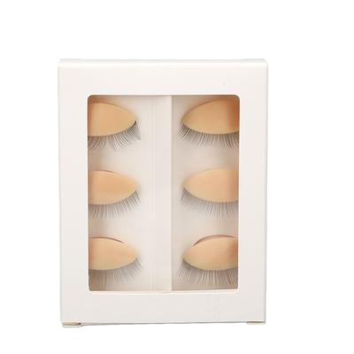 3 Pairs Replacement Eyelids for Mannequin Head Eyelash Extension Practice Removable Eyelids with