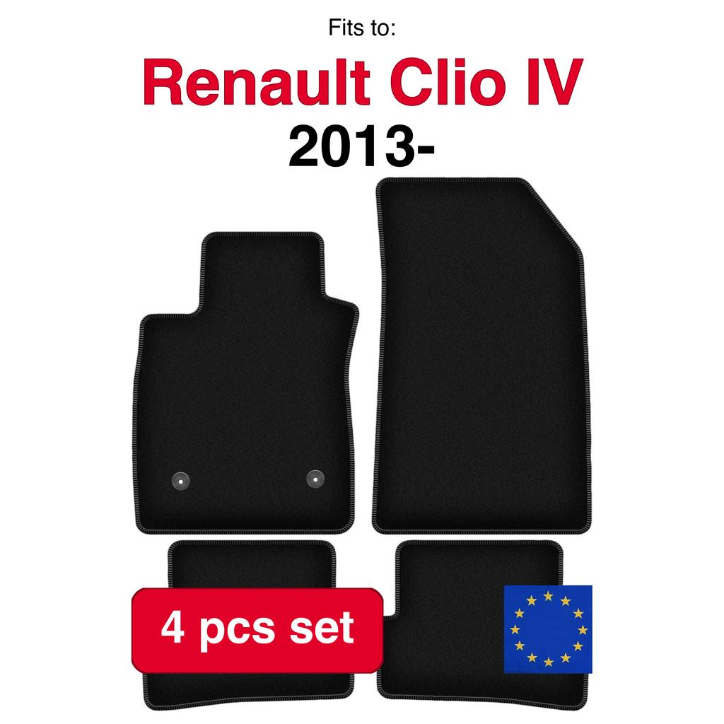 Basic Velour Floor Mats For Renault Clio Iv Grandtour, Kombi, Hatchback (2013-)