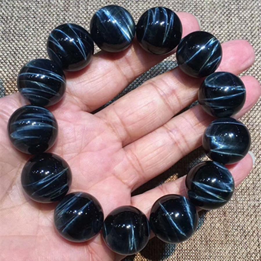 18mm přírodní modrý náramek s tygřím okem Šperky pro ženy Muži léčivé křišťálové kulaté korálky Kámen Reiki Prameny drahokamů Aaaaa