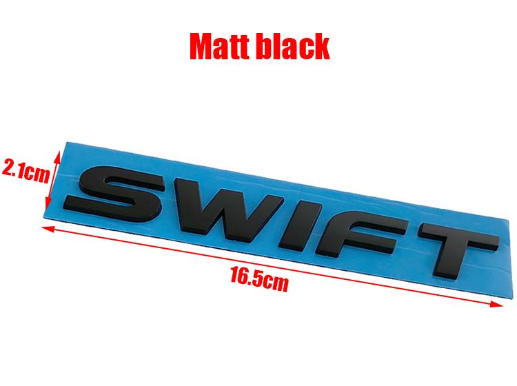 

1pcs 3D ABS Car Front Rear Letter logo sticker front hood Rear Bumper tail door trunk car Emblem Accessories For Suzuki SWIFT ABS sticker