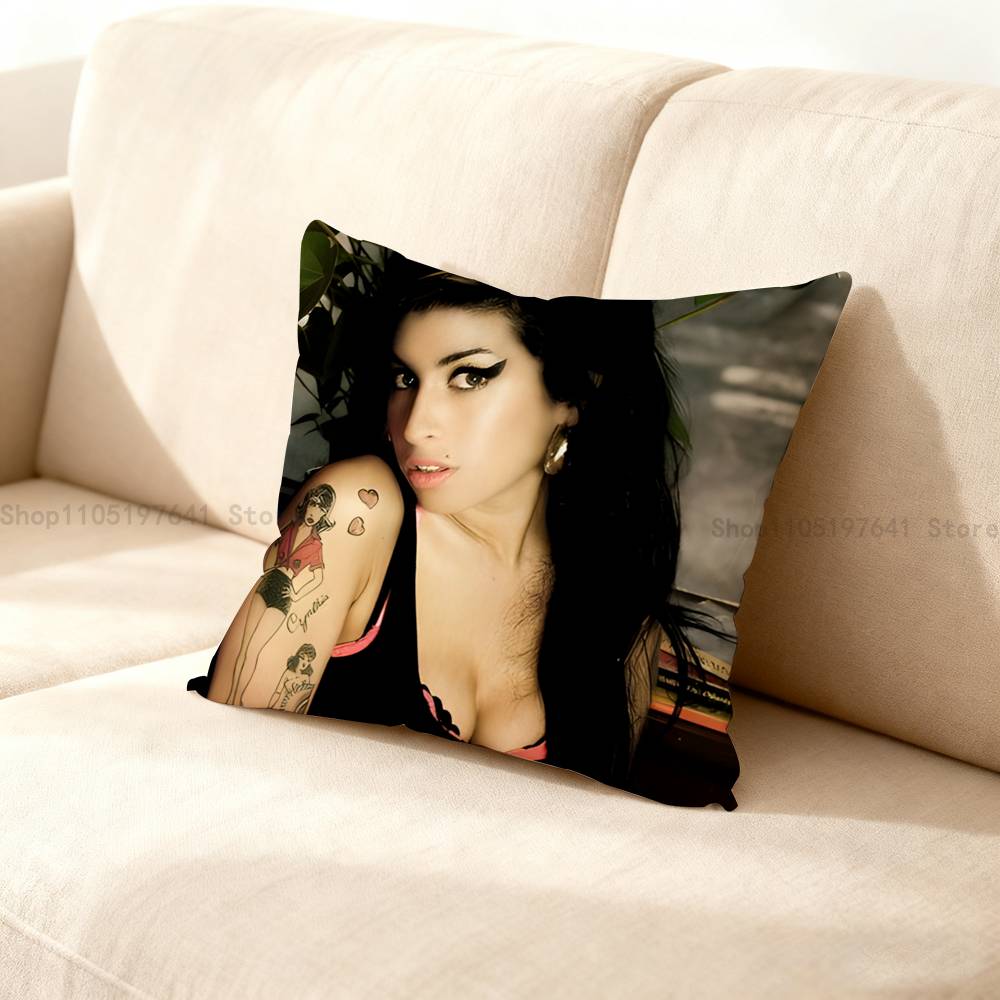 A-Amy W-Winehouse Kissenbezug für Sofa Dekor Auto Büro Raum Druck Kissenhülle Dekorationen Und Schutz