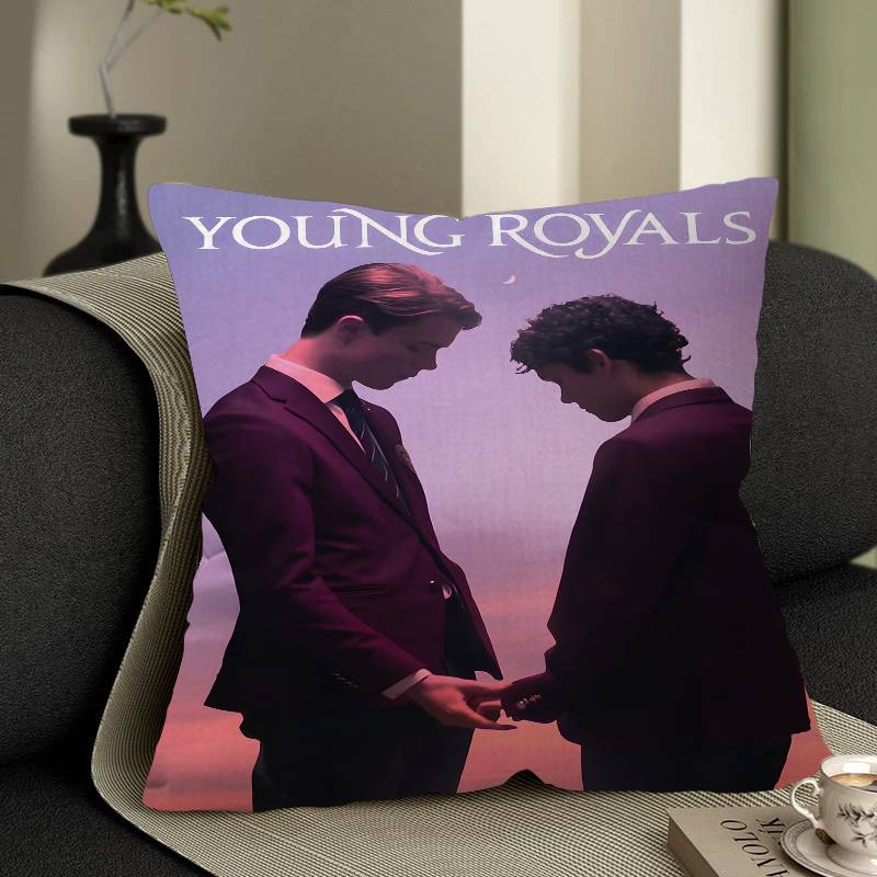 Young Royals Cushion Cover Inches Farmhouse Decor Home Throw Pillow Covers for Couch Decorations