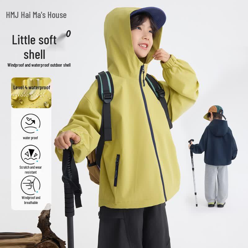 Boys' Casual Hooded Windproof Jacket