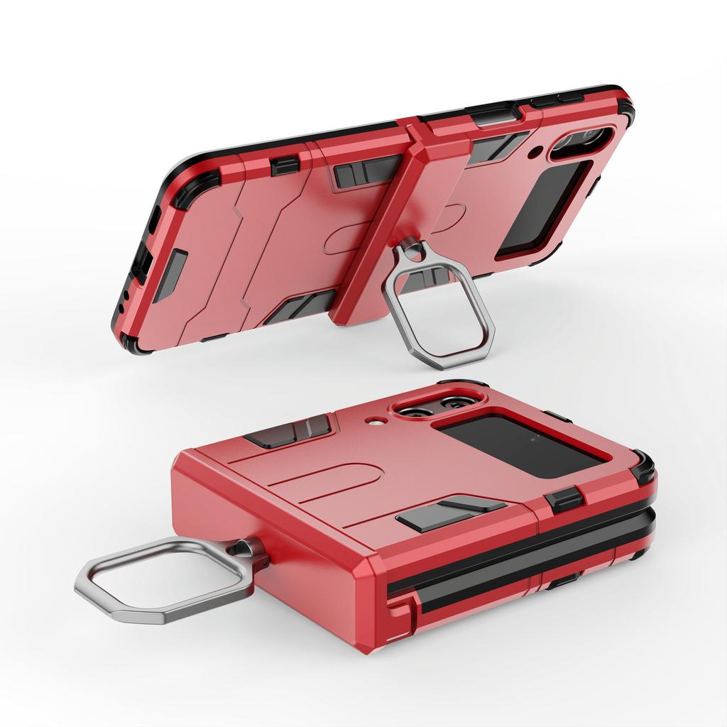 Metallring Kickstand Cover Case für Samsung Galaxy Z Flip4 5g Flip 4 Zflip4 Anti-Drop Präzise Ausschnitt Abdeckung für Samsung Z Flip4
