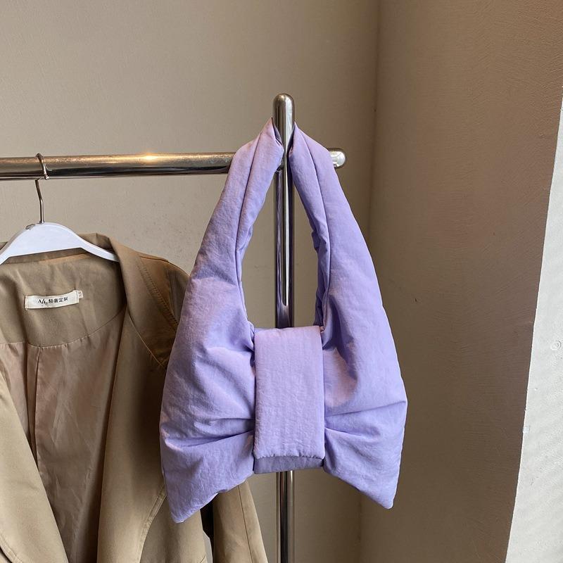 Casual large-capacity nylon cloth bag women's new versatile bow shoulder bag commuter messenger bag