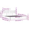 Bed Frame with Headboard and LED Lights Grey Sonoma 160x200 cm