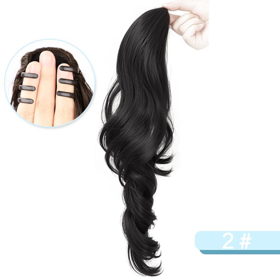 Curly Side Ponytail Synthetic Wig for Women Small Clip-in Curly Ponytail Wig Suitable for Beginners To Wear Everyday