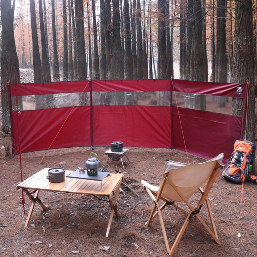 Outdoor Windshield Windproof Transparent Visual Strip Camping  Screen Panel Partition Wall Divider