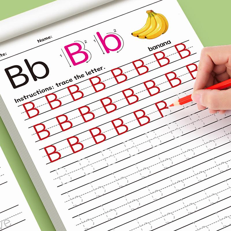 New 26 Alphabet Practicing Uppercase And Lowercase Letters English Coloring Book Pen Control Training Handwriting Practice Book