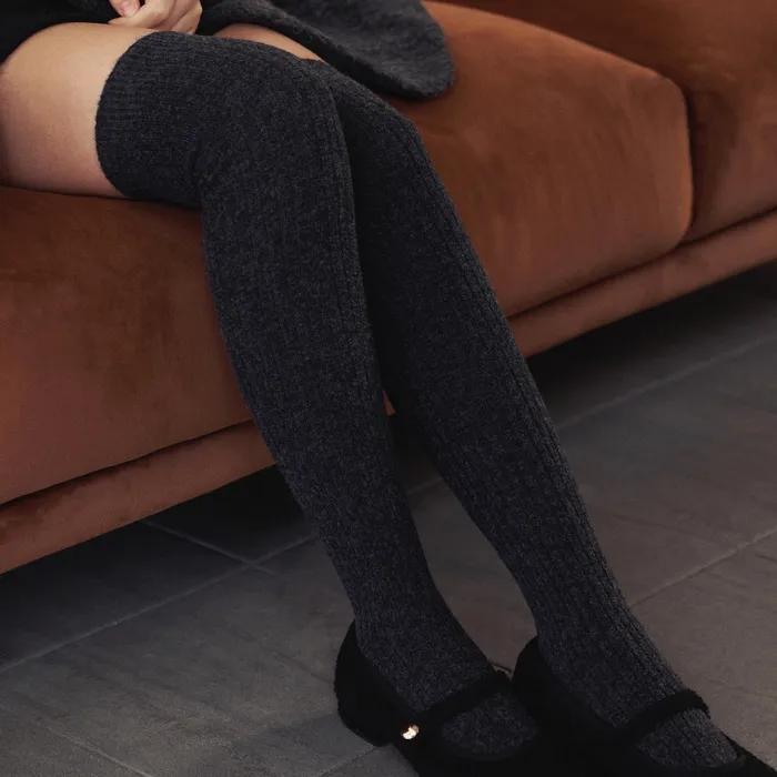 Soft Wool Over-the-Knee Socks - 2 Colors