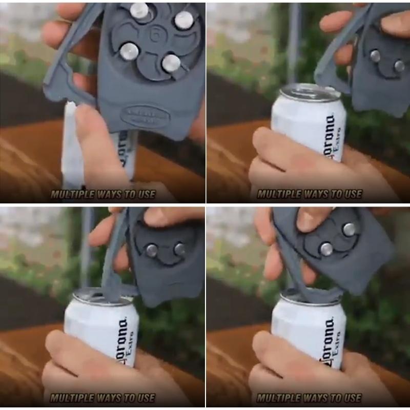 Grau Multifunktions Gadget Dosenöffner Dosenöffner Trinken Tragbare Rotary Coke Flasche Opener